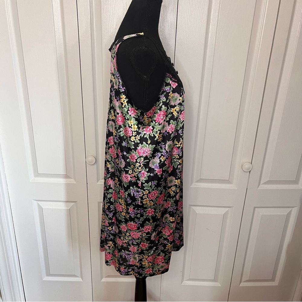 Vintage 80s-90s Vassarette Slip Nightgown Lace Sz M Floral Lingerie Cottagecore - Picture 4 of 7